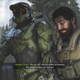 Master Chief exchanges banal platitudes with Mr Beardy Pilot.